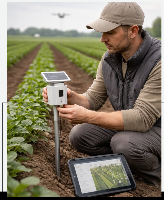 IoT мониторинг сельскохозяйственных полей и контроля в Альметьевске