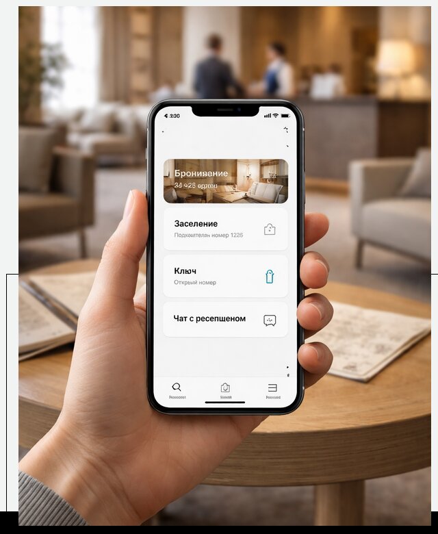 Мобильное приложение для гостей отеля в Альметьевске, управление сервисом